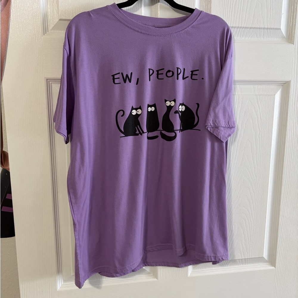 Purple Cat Graphic T-Shirt